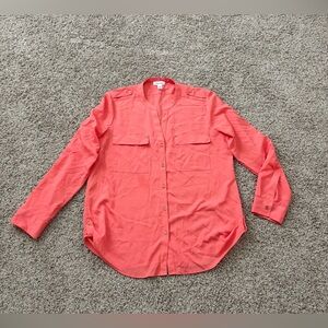 Calvin Klein Coral Button-Front Lightweight Shirt Jacket